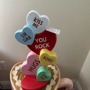 Love & Cupcakes Valentine’s Day Resin Candy Conversation Hearts Tower